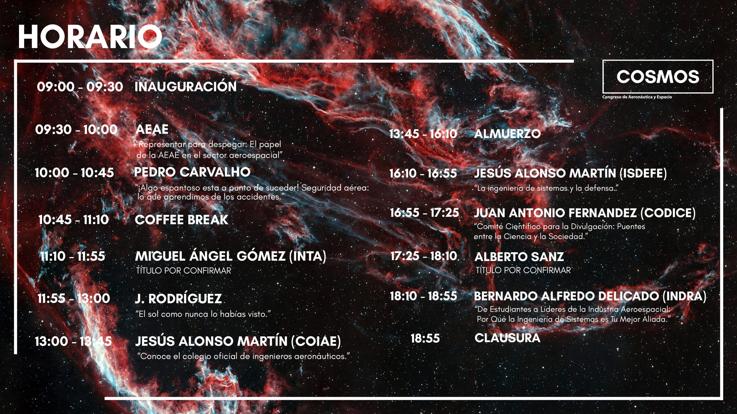 Horario COSMOS 2025